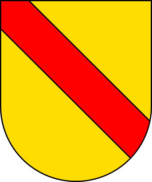 Coat of arms of Baden, Or a bend gules.